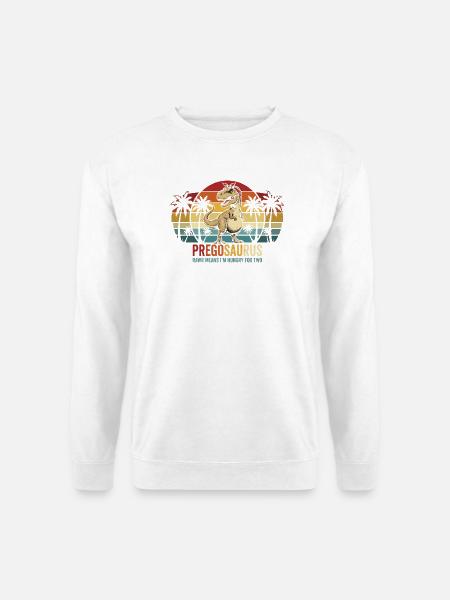Schwangerschaftshumor: Werdende Mutter Dinosaurier - Unisex Pullover - Weiß
