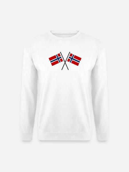 Norwegische Flagge - Unisex Pullover - Weiß