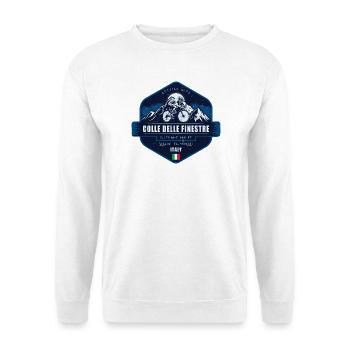 Colle delle Finestre Susa-Tal Piemont - Unisex Pullover - Weiß - Vorne - Alina (178cm) & Michal (187cm)