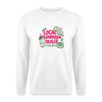 Local Sourdough Dealer - Unisex Pullover - Weiß - Vorne - Alina (178cm) & Michal (187cm)