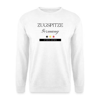 Zugspitze Deutschland Souvenir – Reise - Unisex Pullover - Weiß - Vorne - Alina (178cm) & Michal (187cm)