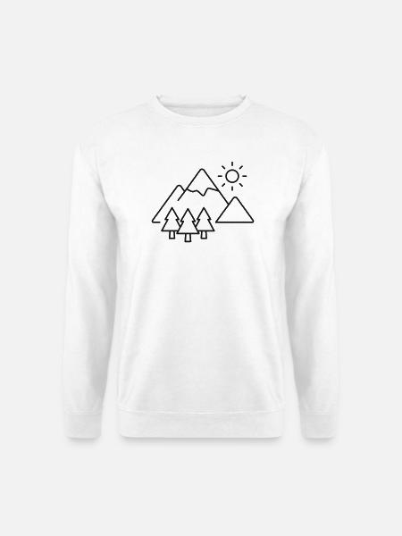 Symbol der Bergwaldlinie - Unisex Pullover - Weiß