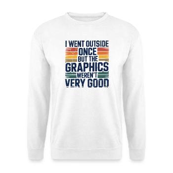  Vintage Gamer-PC game Computer zocken VR HEADSET - Unisex Pullover - Weiß - Vorne - Alina (178cm) & Michal (187cm)