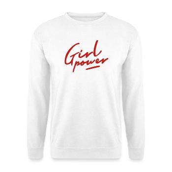 Frauenpower - Unisex Pullover - Weiß - Vorne - Alina (178cm) & Michal (187cm)