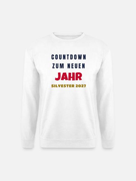 Countdown zum neuen Jahr Silvester 2027 Party - Unisex Pullover - Weiß