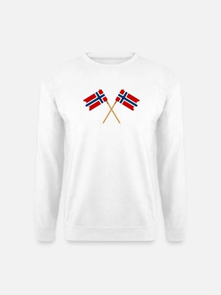 Norwegische Flagge - Unisex Pullover - Weiß