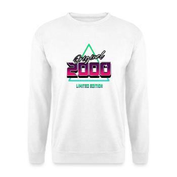 Original 2000 – Y2K Retro Neon Kult Motiv - Unisex Pullover - Weiß - Vorne - Alina (178cm) & Michal (187cm)