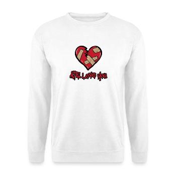 AUTSCH, ICH LIEBE DICH! (Wenn Liebe weh tut) - Unisex Pullover - Weiß - Vorne - Alina (178cm) & Michal (187cm)