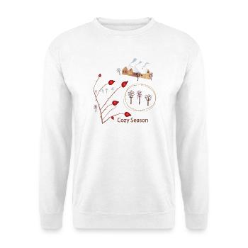 Cozy Winter - Unisex Pullover - Weiß - Vorne - Alina (178cm) & Michal (187cm)