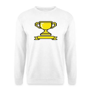 Pokal - Unisex Pullover - Weiß - Vorne - Alina (178cm) & Michal (187cm)