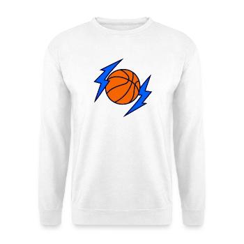Basketball Lightning - Unisex Pullover - Weiß - Vorne - Alina (178cm) & Michal (187cm)