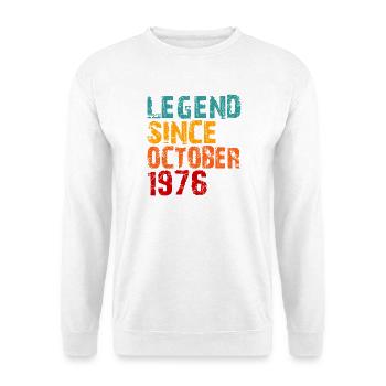 Legende seit Oktober 1976 40. Geburtstagsgeschenke für - Unisex Pullover - Weiß - Vorne - Alina (178cm) & Michal (187cm)