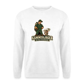 Kammerjäger Endgegner - Unisex Pullover - Weiß - Vorne - Alina (178cm) & Michal (187cm)