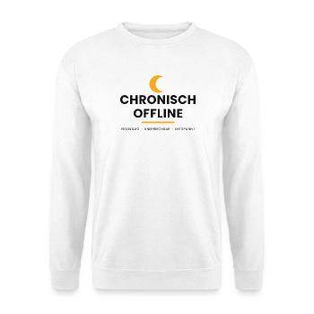 Chronisch Offline - Unisex Pullover - Weiß - Vorne - Alina (178cm) & Michal (187cm)