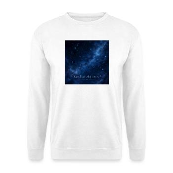 Sternenhimmel - Unisex Pullover - Weiß - Vorne - Alina (178cm) & Michal (187cm)