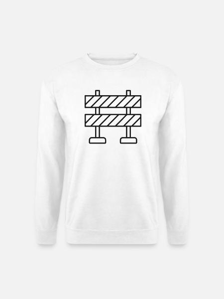 Straßensperren-Symbol - Unisex Pullover - Weiß