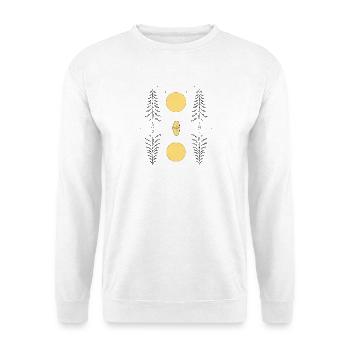 Nachts am Mondsee - Unisex Pullover - Weiß - Vorne - Alina (178cm) & Michal (187cm)