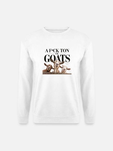 a_fuck_ton_of_goats - Unisex Pullover - Weiß