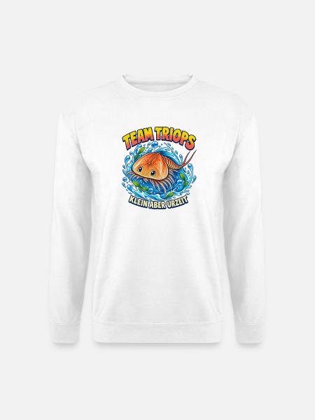 Team Triops – Klein aber Urzeit - Unisex Pullover - Weiß