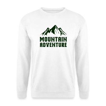 Bergabenteuer Mountain Design - Unisex Pullover - Weiß - Vorne - Alina (178cm) & Michal (187cm)
