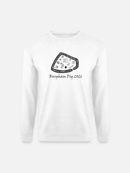 Skizze des Gesteins- und Fossilienmusters - Unisex Pullover - Weiß