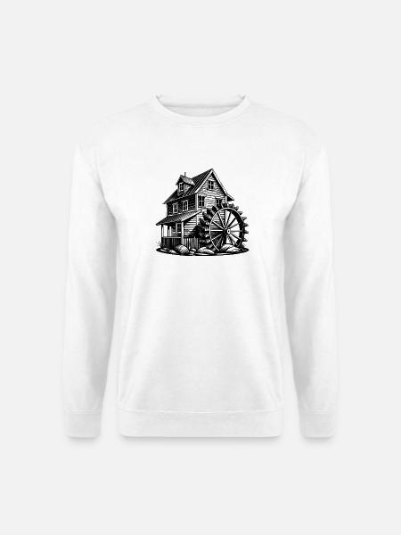 Alte Getreidemühle - Unisex Pullover - Weiß