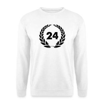 kranz_24 - Unisex Pullover - Weiß - Vorne - Alina (178cm) & Michal (187cm)