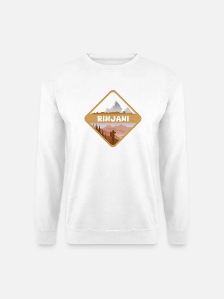 Rinjani als Mountains - Unisex Pullover - Weiß