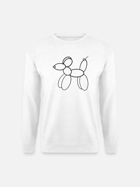 Ballonhund_schwarz - Unisex Pullover - Weiß