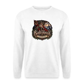 Kaiser Barbarossa – Kyffhäuser Sage - Unisex Pullover - Weiß - Vorne - Alina (178cm) & Michal (187cm)