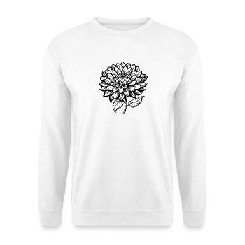 Chrysantheme - Unisex Pullover - Weiß - Vorne - Alina (178cm) & Michal (187cm)