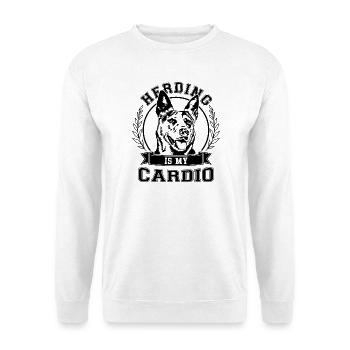 Cattle Dog Herding is my Cardio Wilsigns - Unisex Pullover - Weiß - Vorne - Alina (178cm) & Michal (187cm)