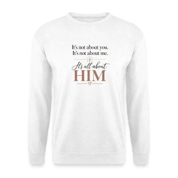 Gott ist mein Licht - Unisex Pullover - Weiß - Vorne - Alina (178cm) & Michal (187cm)
