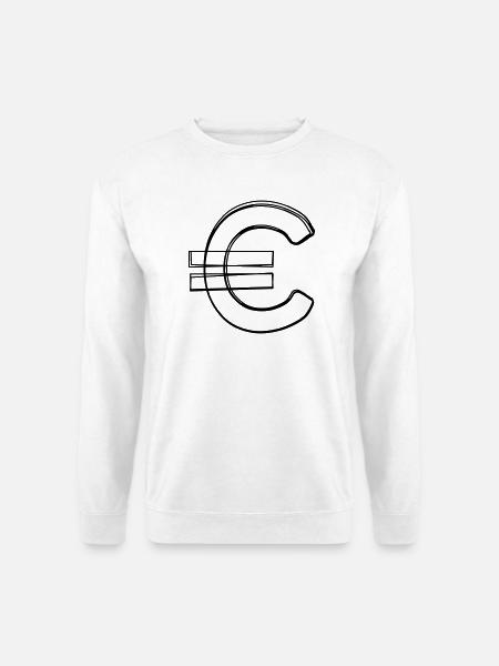 Eurozeichen handgezeichnet - Unisex Pullover - Weiß