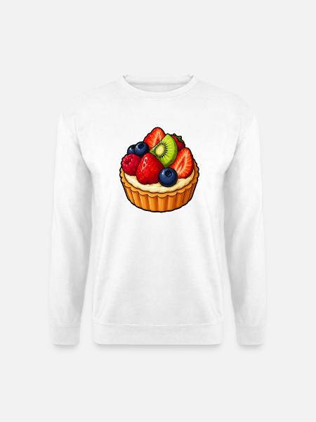 Beerenfrucht Törtchen Muster - Unisex Pullover - Weiß