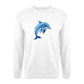 Delfin - Unisex Pullover - Weiß - Vorne - Alina (178cm) & Michal (187cm)