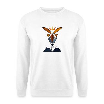 Hirsch - Unisex Pullover - Weiß - Vorne - Alina (178cm) & Michal (187cm)