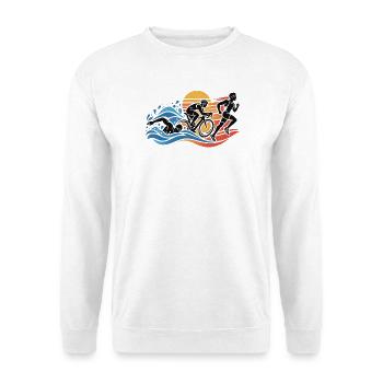 Triathlon - Unisex Pullover - Weiß - Vorne - Alina (178cm) & Michal (187cm)