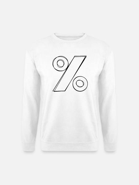 Prozentzeichen handgezeichnet - Unisex Pullover - Weiß