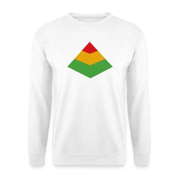 Test Pyramid - Unisex Pullover - Weiß - Vorne - Alina (178cm) & Michal (187cm)