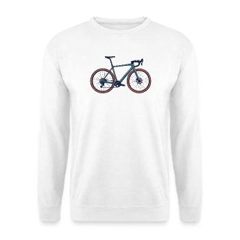 Rennrad Risograph - Unisex Pullover - Weiß - Vorne - Alina (178cm) & Michal (187cm)