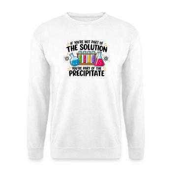 Funny Science Wortspiel Organische Chemie-Labortechniker - Unisex Pullover - Weiß - Vorne - Alina (178cm) & Michal (187cm)
