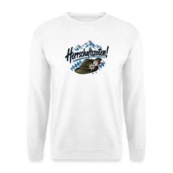 Herrschaftszeiten Trachten Outfit - Unisex Pullover - Weiß - Vorne - Alina (178cm) & Michal (187cm)