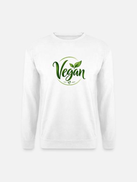 Vegan - Veganer - fleischfrei - fleischlos - Unisex Pullover - Weiß