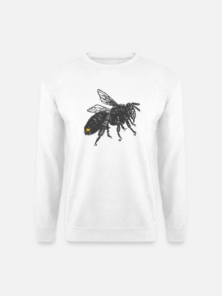 Biene mit Herz - Unisex Pullover - Weiß