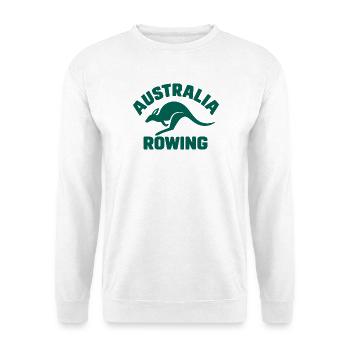 Australia Rowing - Australien Rudern - Känguru - Unisex Pullover - Weiß - Vorne - Alina (178cm) & Michal (187cm)