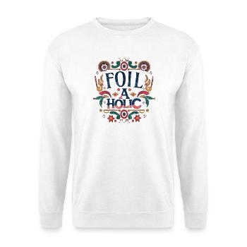 Foil-a-holic - Unisex Pullover - Weiß - Vorne - Alina (178cm) & Michal (187cm)