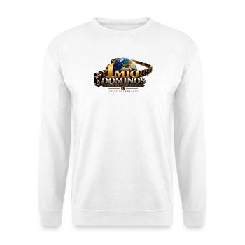 Domino World 1M - Unisex Pullover - Weiß - Vorne - Alina (178cm) & Michal (187cm)
