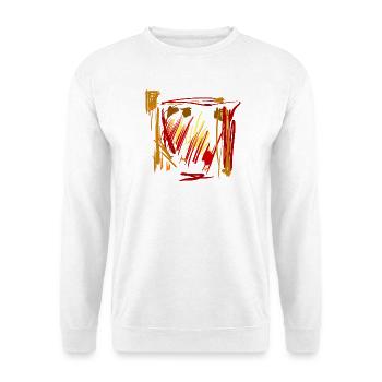 Abstrakter Hintergrund -  - Unisex Pullover - Weiß - Vorne - Alina (178cm) & Michal (187cm)