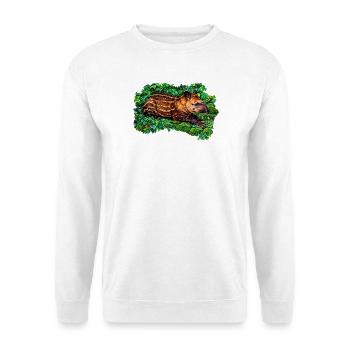 Tapir baby im tropischen Dschungel - Unisex Pullover - Weiß - Vorne - Alina (178cm) & Michal (187cm)